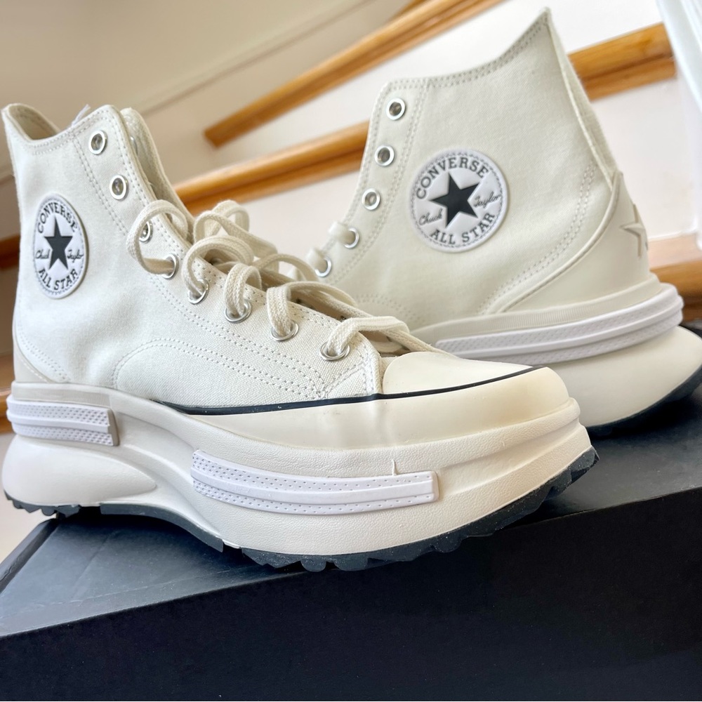 NWT Converse Run Star Legacy CX Hi Platform high top Chuck Taylor sneaker white - Picture 15 of 16